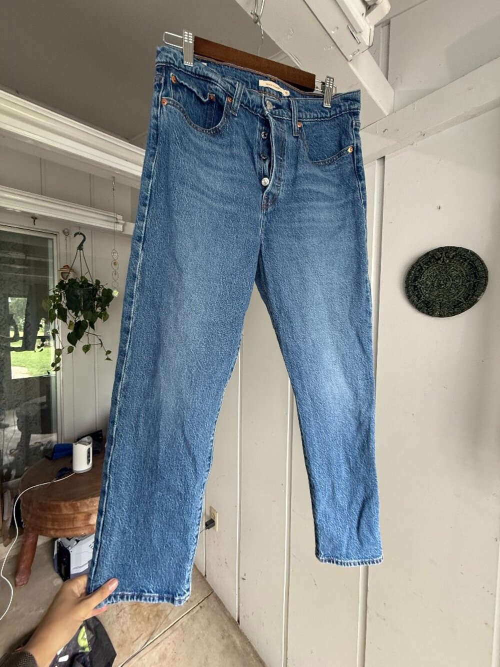 Levi's Wedgie Straight Jeans Women's W30 L28 Button Fly High Rise